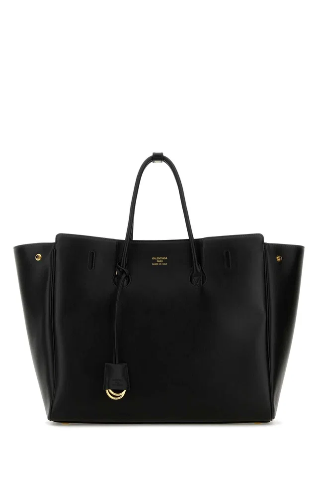 Balenciaga Hampton Tote Bag — Black in Black Calfskin from HEWI