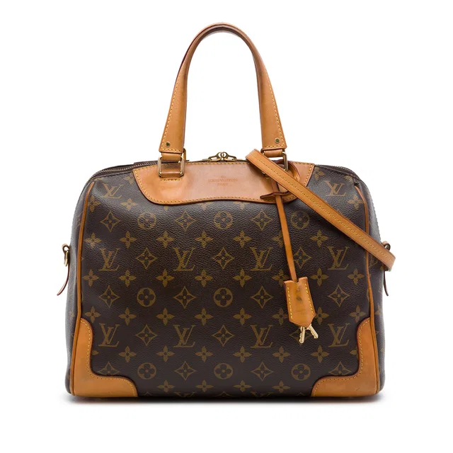 Brown Louis Vuitton Monogram Retiro PM Satchel in Brown Coated canvas from Designer Revival