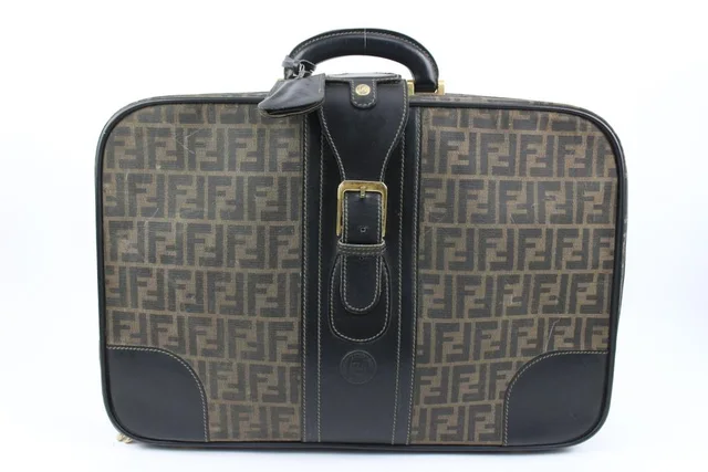 Fendi Brown Monogram FF Zucca Trunk Luggage Suitcase 119f10 in Brown Canvas from Bagriculture