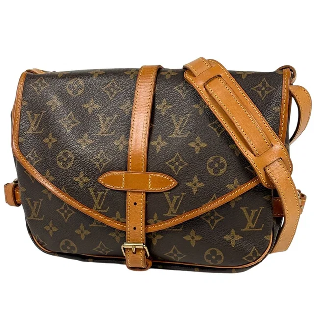 Louis Vuitton Saumur 30 Crossbody Shoulder Bag Monogram Brown in Brown Leather from The Reluxe