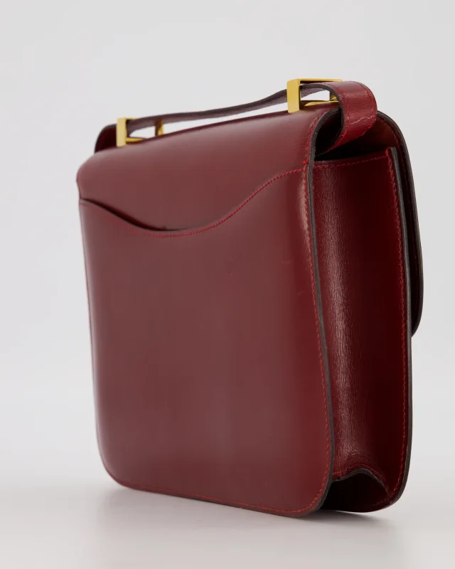 Hermès Vintage Constance 23 Bag in Burgundy Box leather from Sellier, photo 11 of 18