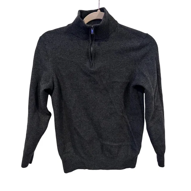 Christian Lacroix 100% Extrafine Merino Wool Quarter Zip Sweater Mens M in gray Wool from Poshmark