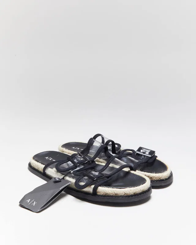 Deadstock Armani Exchange Sandals - UK5 from Rokit Vintage