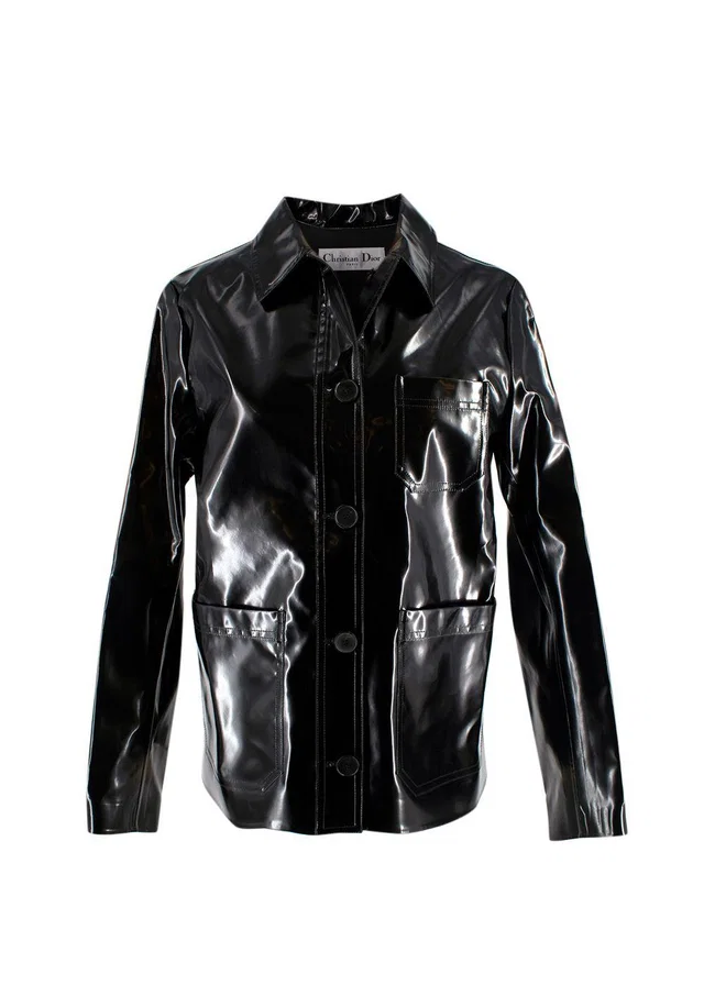 Dior Black Glossy Single-breasted Jacket in Black from HEWI