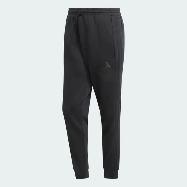 Adidas Essentials 3-Stripes Fleece Pants in Black, photo 4 of 6 from adidas (US)