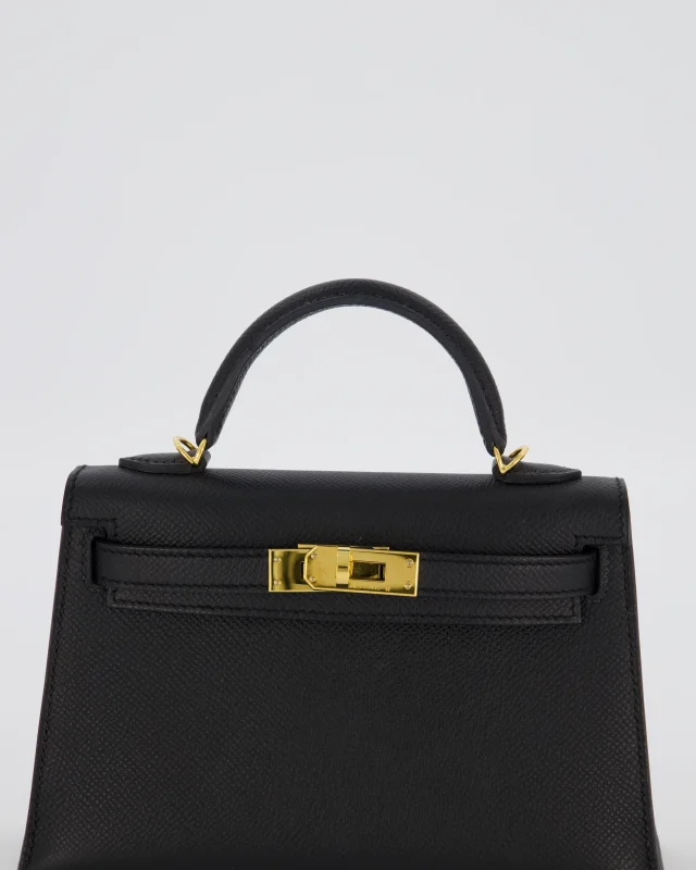 Hermès Mini Kelly II Sellier Bag Black Epsom Leather in Black Epsom leather from Sellier, photo 17 of 21