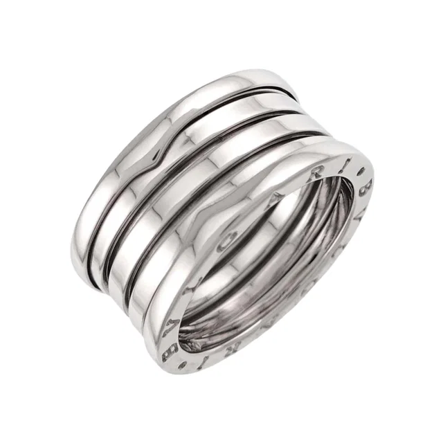 Bvlgari B.zero1 Band 59 Ring 18k White Gold 750 in White from The Reluxe