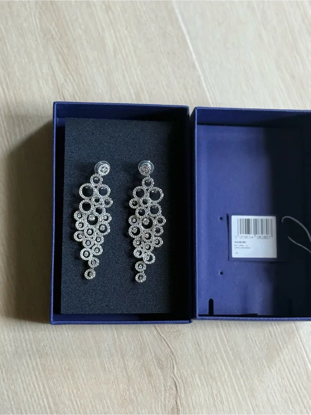 Swarovski Creativity Crystal Cascade Circle Drop Earrings in silver|gray from Poshmark