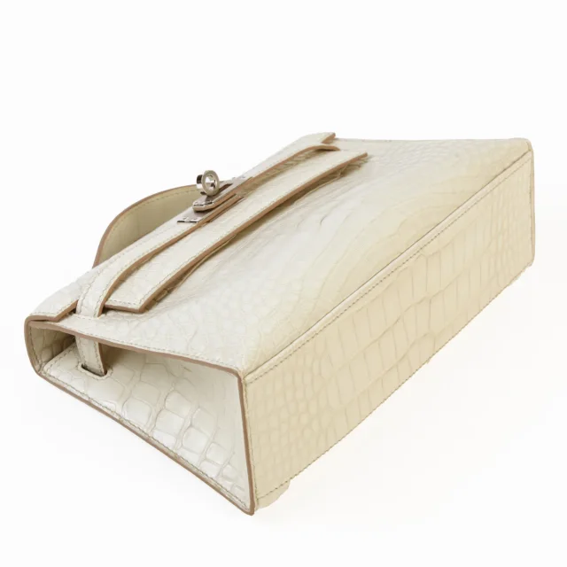 Hermès Kelly Pochette Beton (8L) in Crocodile from Ginza Xiaoma, photo 4 of 4