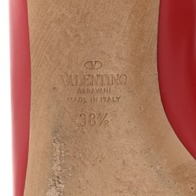 Valentino Garavani Nappa Vlogo Flats 38.5 Rouge Pur in Red Nappa leather from FASHIONPHILE, photo 7 of 11