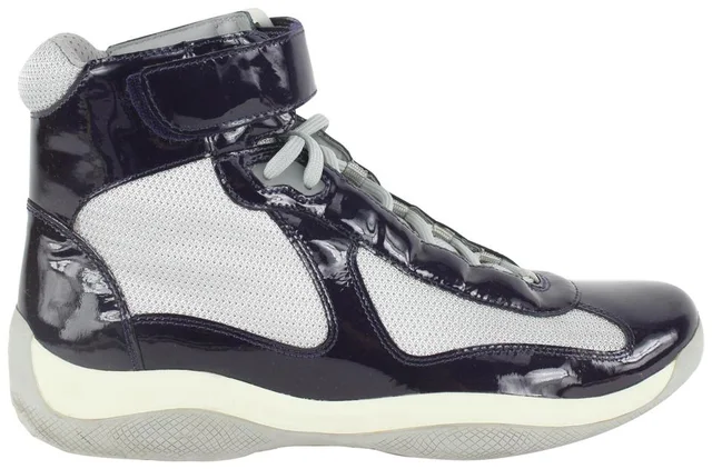 Prada Men's 10 US Cup Patent Leather Vernice Bike Sneaker in Patent leather from Bagriculture