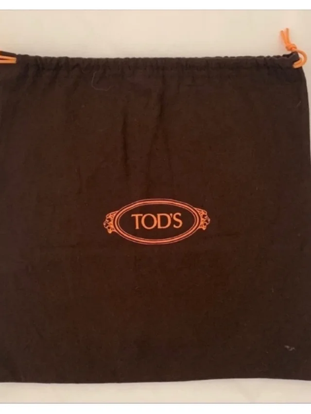 Tod's Brown Gold Woven Cotton Shoe Dust Bag Storage Travel Bag in gold|brown|red from Poshmark