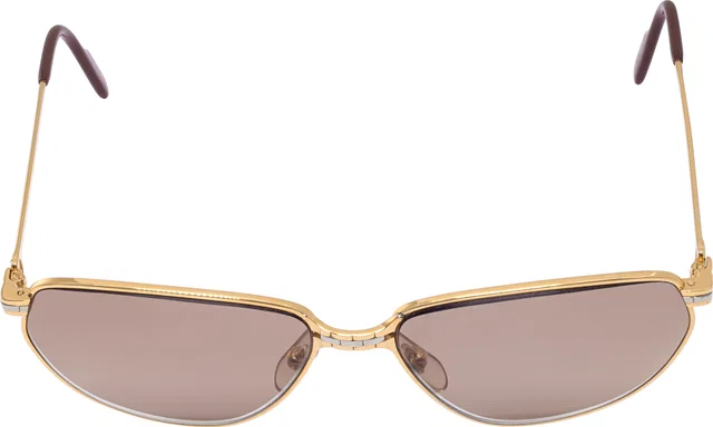 Cartier Maillon Panthere glasses in gold plate. lens 57mm, bridge 15, temple 135mm in Gold from Gray And Sons