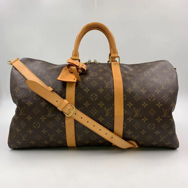 Louis Vuitton Keepall Bandouliere 50 Monogram Leather Brown Light Boston Bag in Brown Leather from The Reluxe