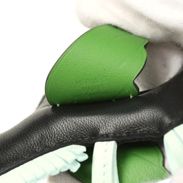 Hermès Pegase Rodeo Bag Charm PM Black, Vert Peppermint and Vert Yucca Milo Lambskin in Black Lambskin from Madison Avenue Couture, photo 3 of 3