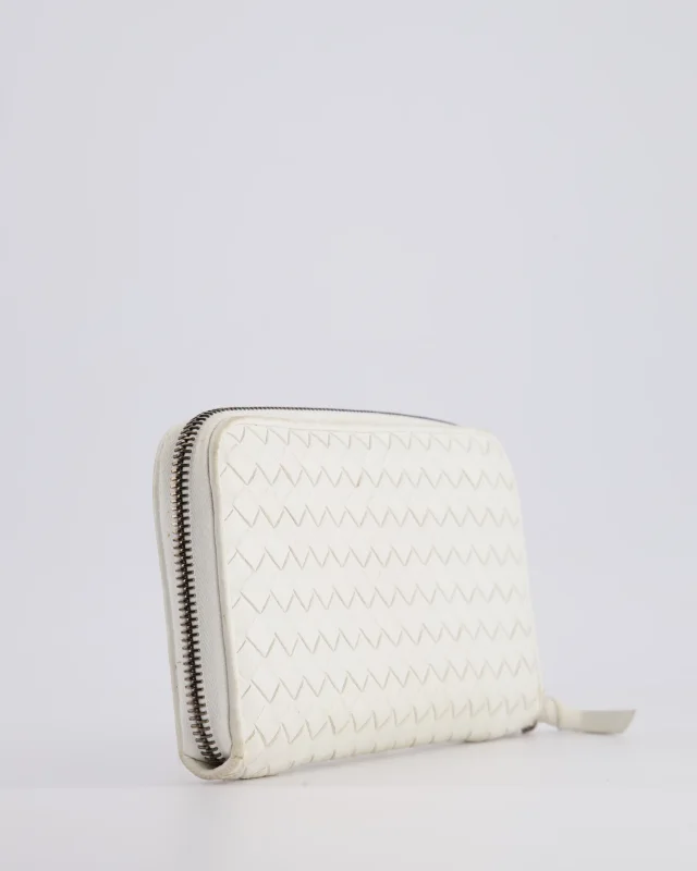 Bottega Veneta Intrecciato Wallet in White Woven leather from Sellier, photo 11 of 12