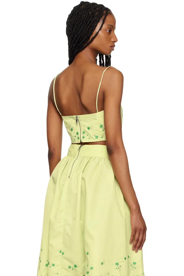 GANNI SSENSE Exclusive Green Camisole, photo 3 of 4 from SSENSE