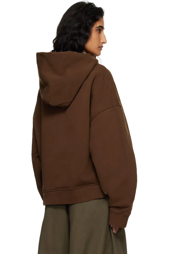 Entire Studios Brown Heavy Hoodie, photo 3 of 4 from SSENSE
