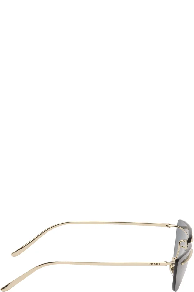 Prada Eyewear Gold Cat-Eye Sunglasses, photo 2 of 4 from SSENSE