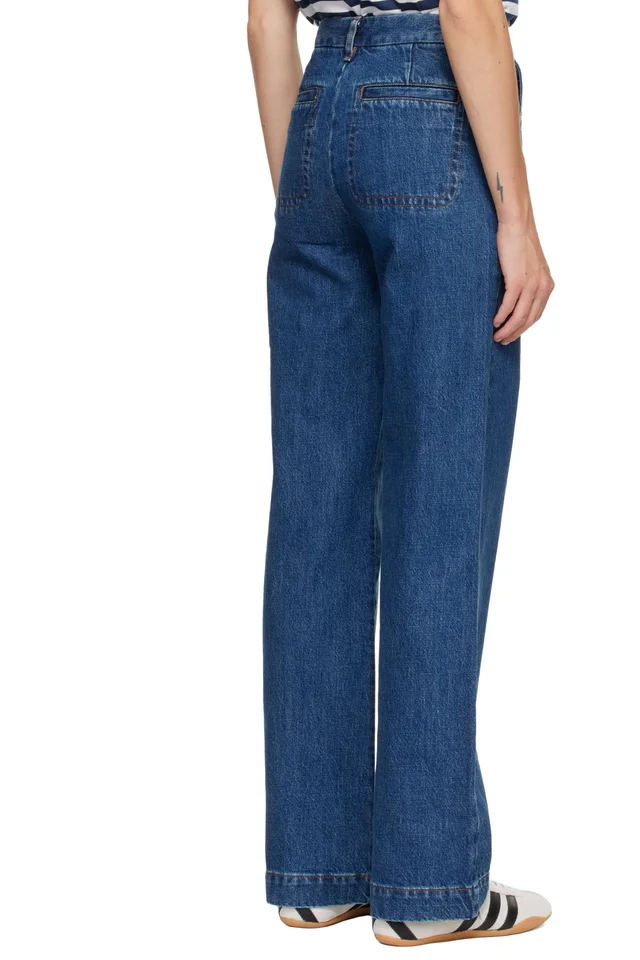 A.P.C. Indigo Seaside Jeans, photo 3 of 4 from SSENSE