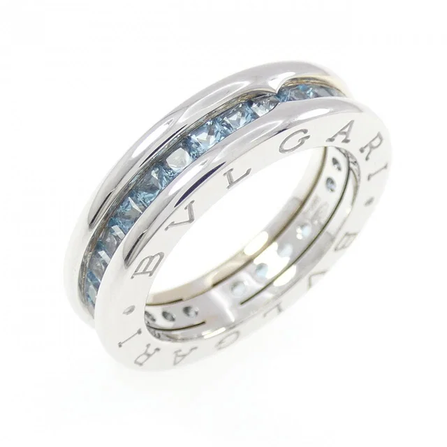 Bvlgari B.zero1 750 White Gold Blue Topaz Ring Size 49 in White from LuxUness