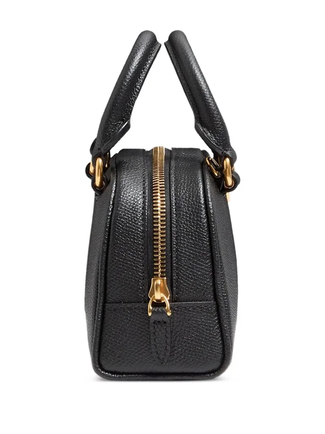 Valentino Garavani Grainy Leather Vlogo Top Handle Bag — Black in Black Leather from HEWI, photo 2 of 2