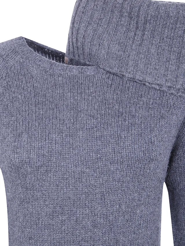 Twinset Cowl‑neck belted knit midi dress, photo 3 of 3 from SENSER