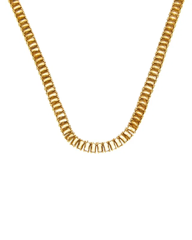 Crystal Haze 18K Plated CZ Statement Necklace, image 1 of 1 from Gilt
