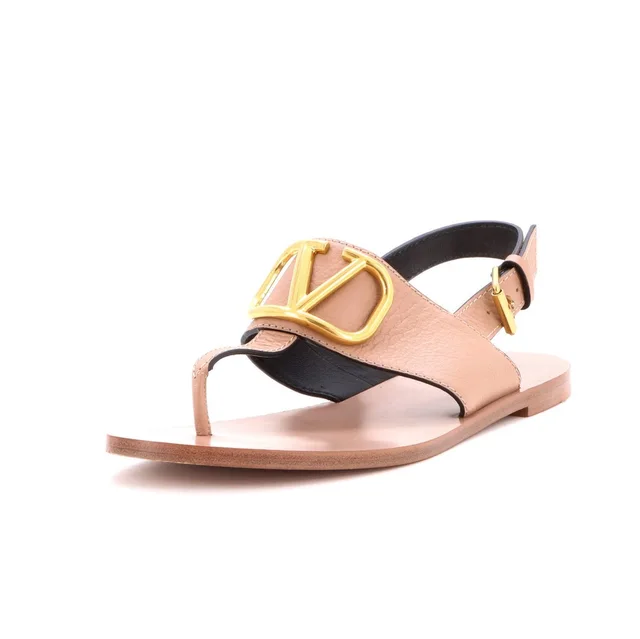 Valentino Garavani Women's Vlogo Slingback Sandals Leather in Leather from Poshmark