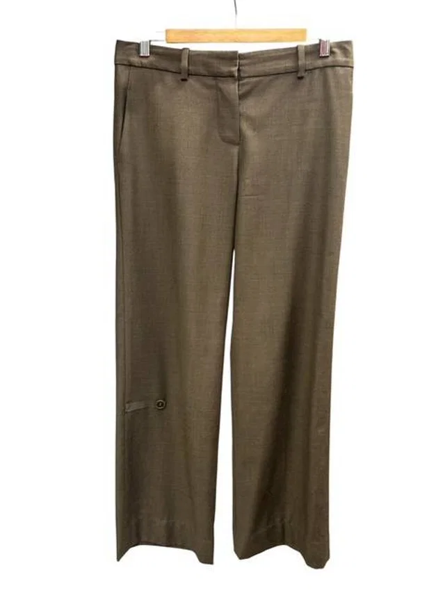 Chloé Straight Light Wool Trousers Brown Size: 10 in Brown Lambswool from Oxfam Online Shop