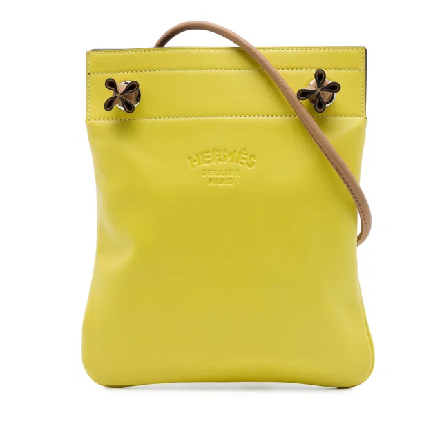 Yellow Hermès Mini Milo and Swift Aline Bag in Yellow Swift leather from Designer Revival