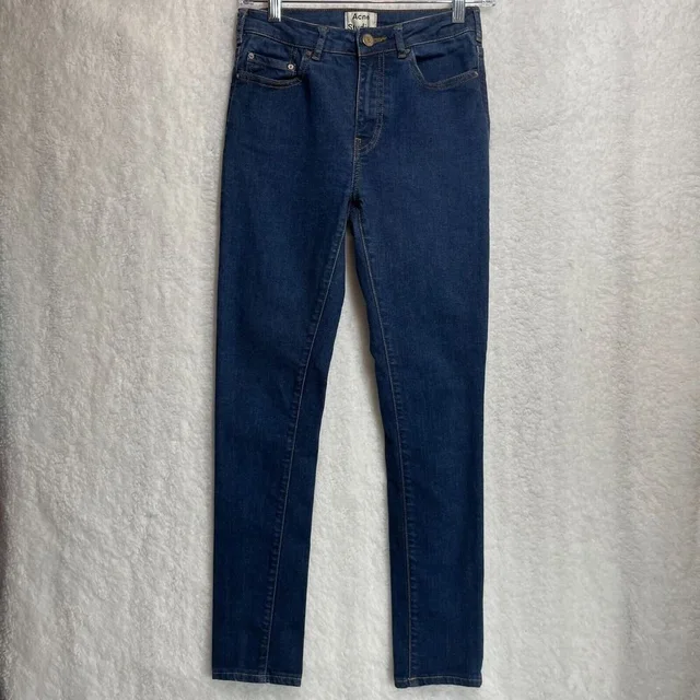 Acne Studios Women's Size 28/32 Pin Raw Reform High Waist Denim Skinny Jeans in blue Denim from Poshmark, photo 1 of 1