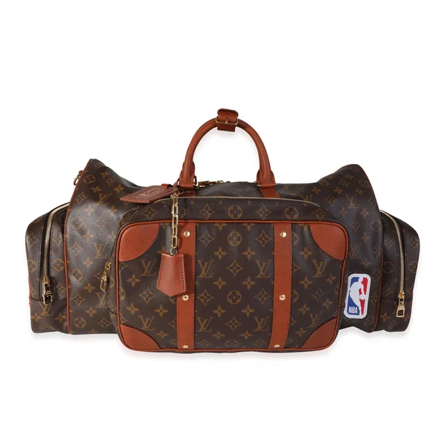 Louis Vuitton X Nba Monogram Canvas Trio Pocket Keepall Brown Coated Canvas; Leather Handbag in Brown Coated canvas from HEWI