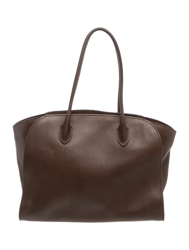 The Row Leather Marlo bag in red|brown Leather from The RealReal