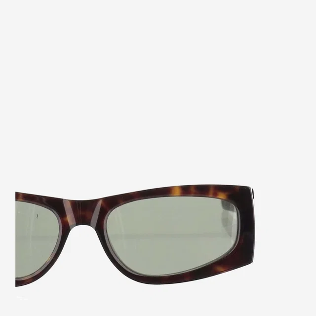 Saint Laurent 803745 Logo Rectangle Acetate Sunglasses — Brown in Brown Nylon from HEWI