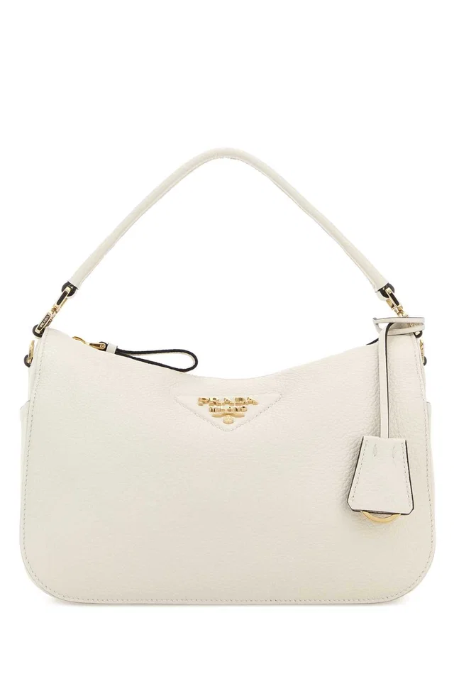 Prada Calf Leather Shoulder Bag — White in White Calfskin from HEWI