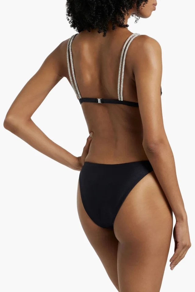 Simkhai Darien crystal-embellished bikini briefs in Black, photo 3 of 4 from THE OUTNET