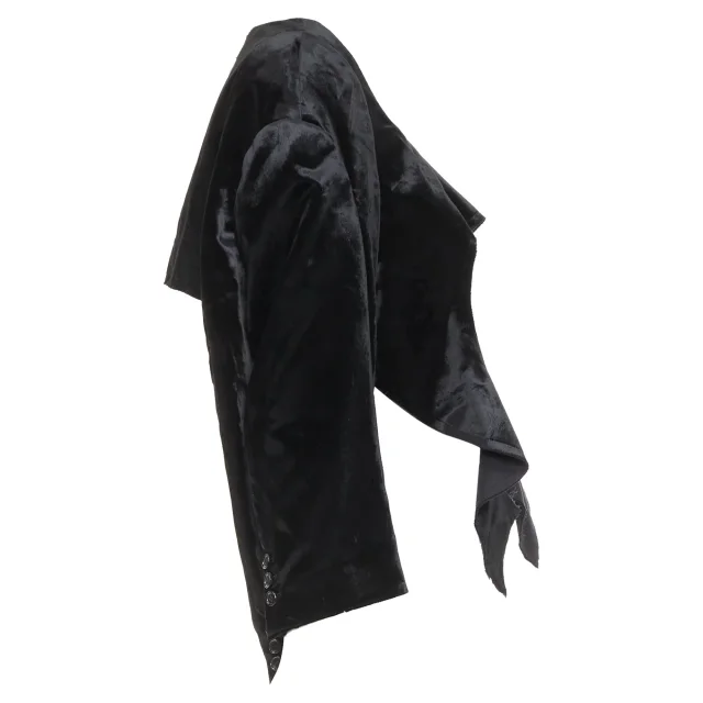 Comme des Garcons velvet multi sleeves cut out crop top in black, photo 4 of 6 from ShopSimon