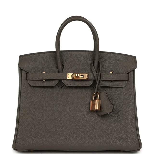 Hermès Birkin 25 Etain Togo Rose Gold Hardware in Taupe Togo leather from Madison Avenue Couture