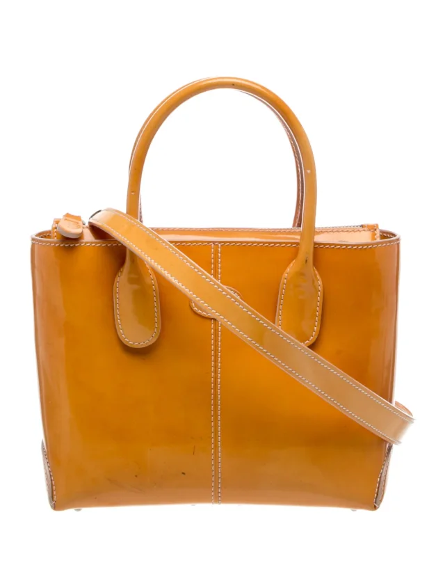 Tod's Leather Shoulder Bag in brown|red Leather from The RealReal