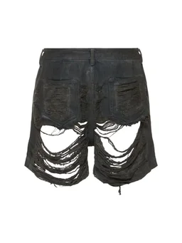 Rick Owens DRKSHDW Shorts with ripped details in 100% Cotton, photo 5 of 5 from LUISAVIAROMA