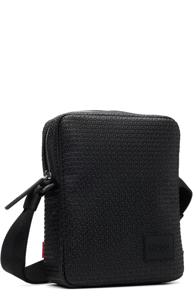 Hugo Black Embossed-Logo Bag, photo 2 of 2 from SSENSE