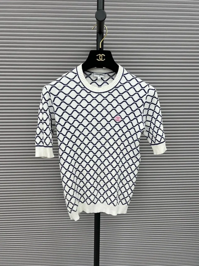 Chanel White Black T Shirt in Black from Luxury Promise