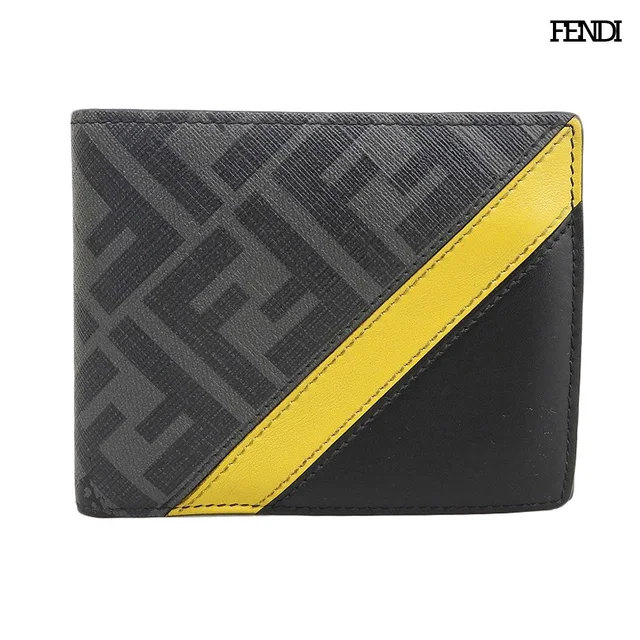 Fendi 63800 Wallet Gray in Grey Coated canvas from The Reluxe