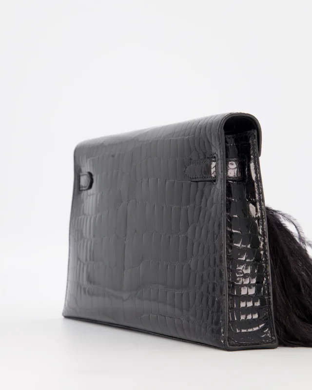 Hermès Kelly Elan Folie Bag in Black Crocodile from Sellier, photo 16 of 24