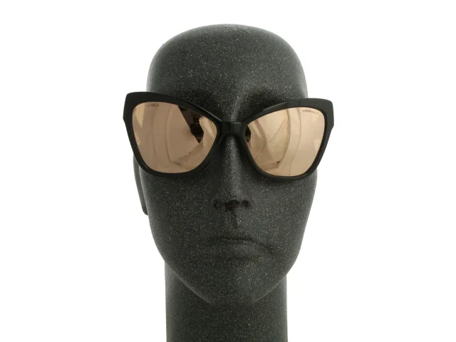 Chanel Black and Gold Mirrored Cat Eye Sunglasses in Black from Ann's Fabulous Finds, photo 6 of 6
