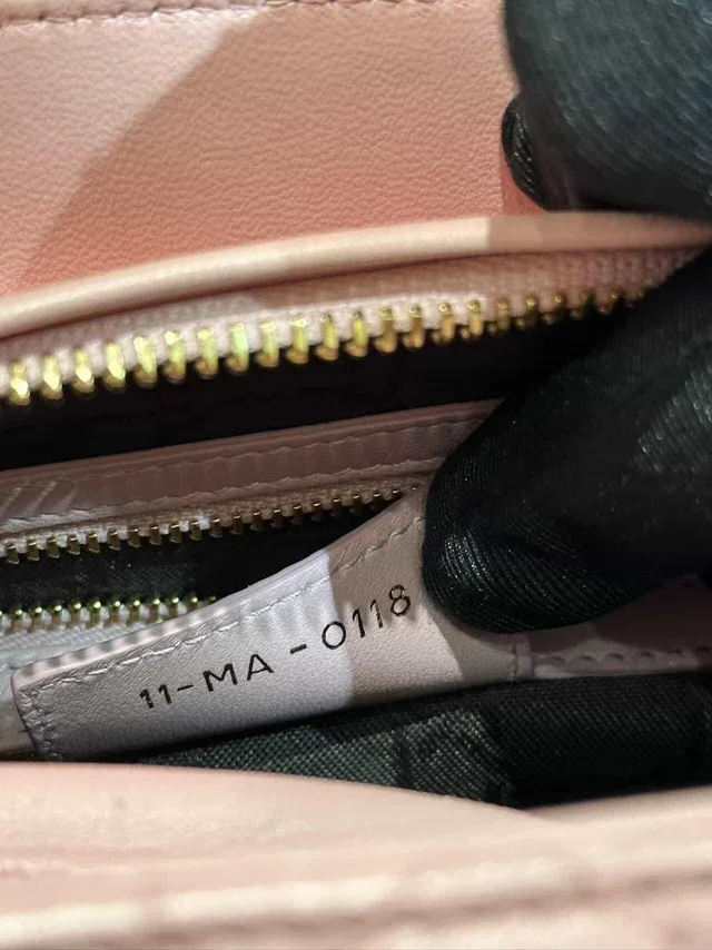 Medium Cannage Pink Lady Dior bag in Pink from HEWI, photo 6 of 6