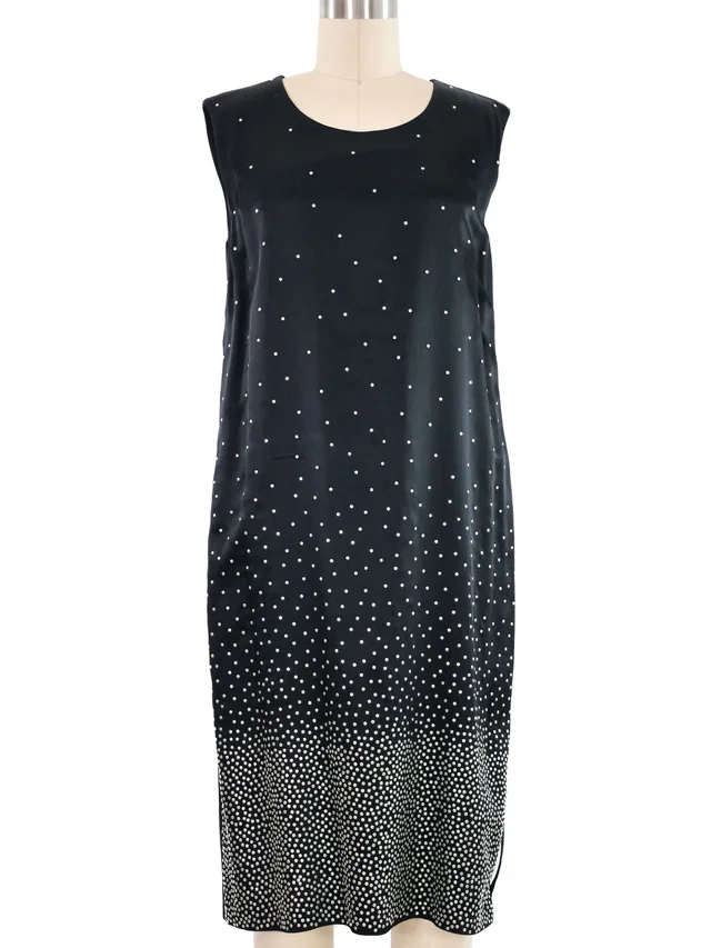2012 Maison Margiela Studded Sleeveless Dress in Satin from Arcade Vintage