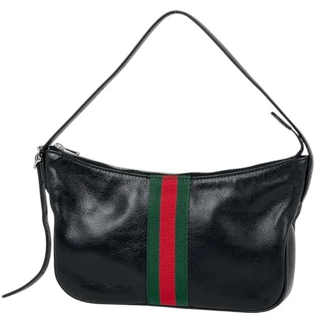 Gucci Lunetta Small Cross Belt Bag Leather Black in Black Leather from The Reluxe