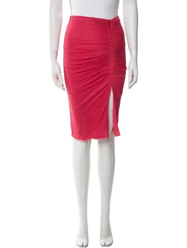 Tom Ford Silk Knee-Length Skirt in pink Silk from The RealReal